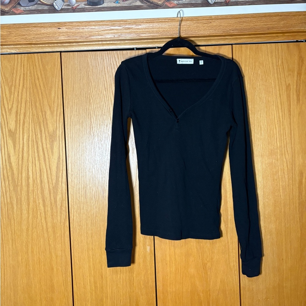 American Tall Black Long Sleeve Women's Top